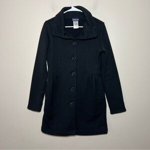 Patagonia Better Sweater Long City Jacket Pea Coat Fleece Black Women’s Small